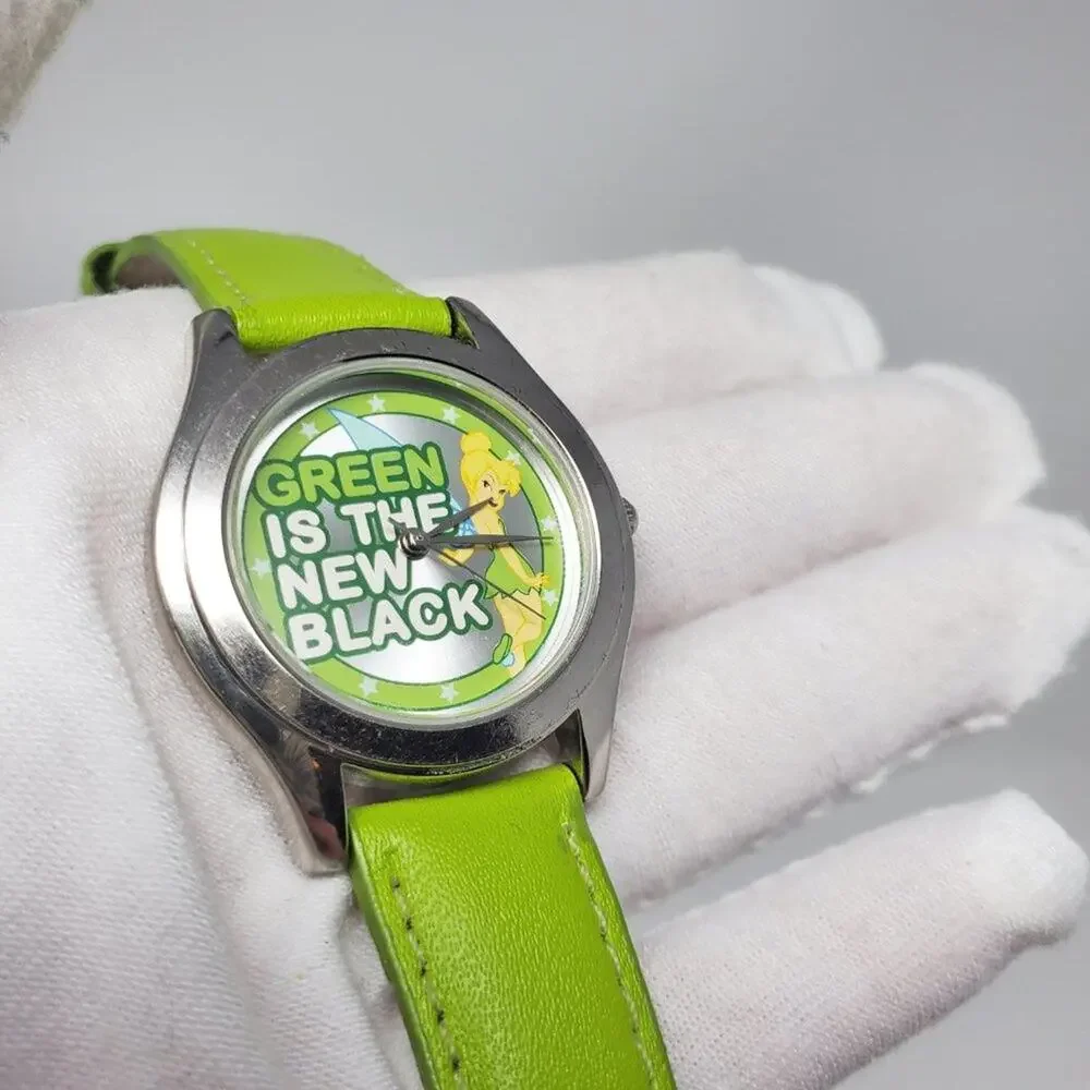 Disney Tinker Bell Green is the New Black Analog Watch